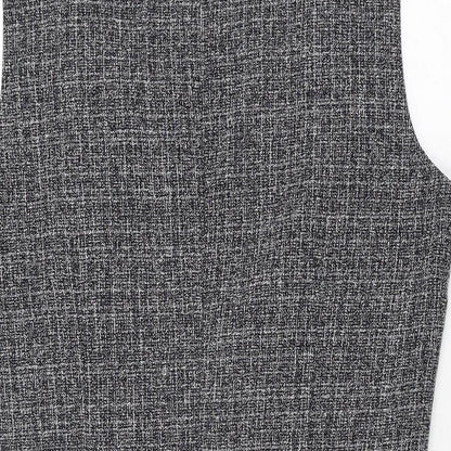 Sandwich Womens Grey Polyester Shift Size 10 V-Neck Zip