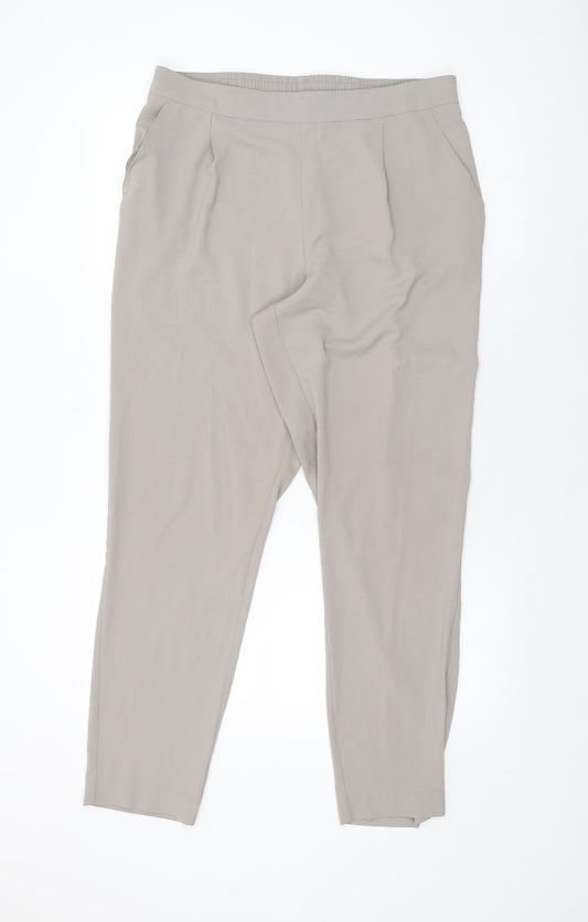 Womens UK Size 14 M&Co Regular Fit  Beige Trousers
