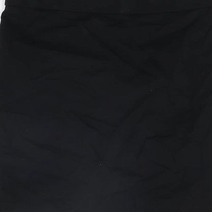 Marks and Spencer Girls Black Viscose Mini Skirt Size 16 Years Regular Pull On