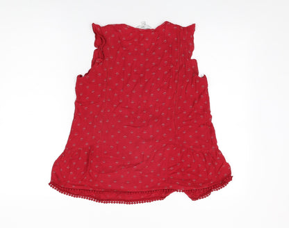 Womens UK Size 6 NEXT Red Basic T-Shirt