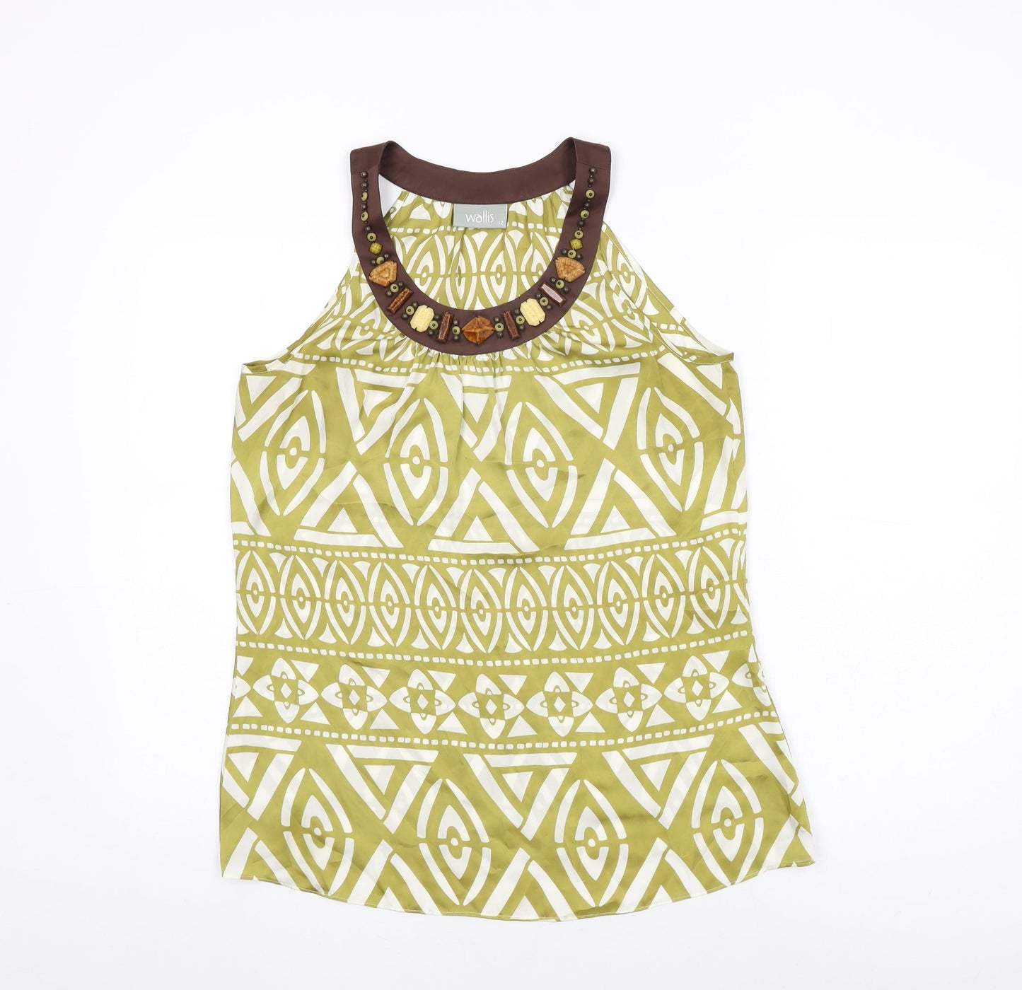 Womens UK Size 12 Wallis Green Basic Blouse