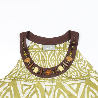 Womens UK Size 12 Wallis Green Basic Blouse