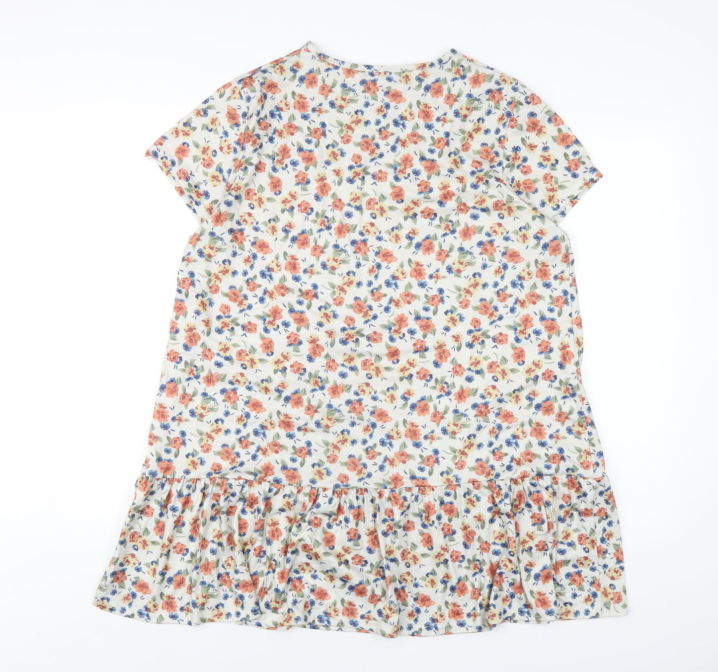 In the Style Womens Multicoloured Floral Polyester A-Line Size 12 Round Neck Pullover