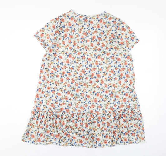 In the Style Womens Multicoloured Floral Polyester A-Line Size 12 Round Neck Pullover