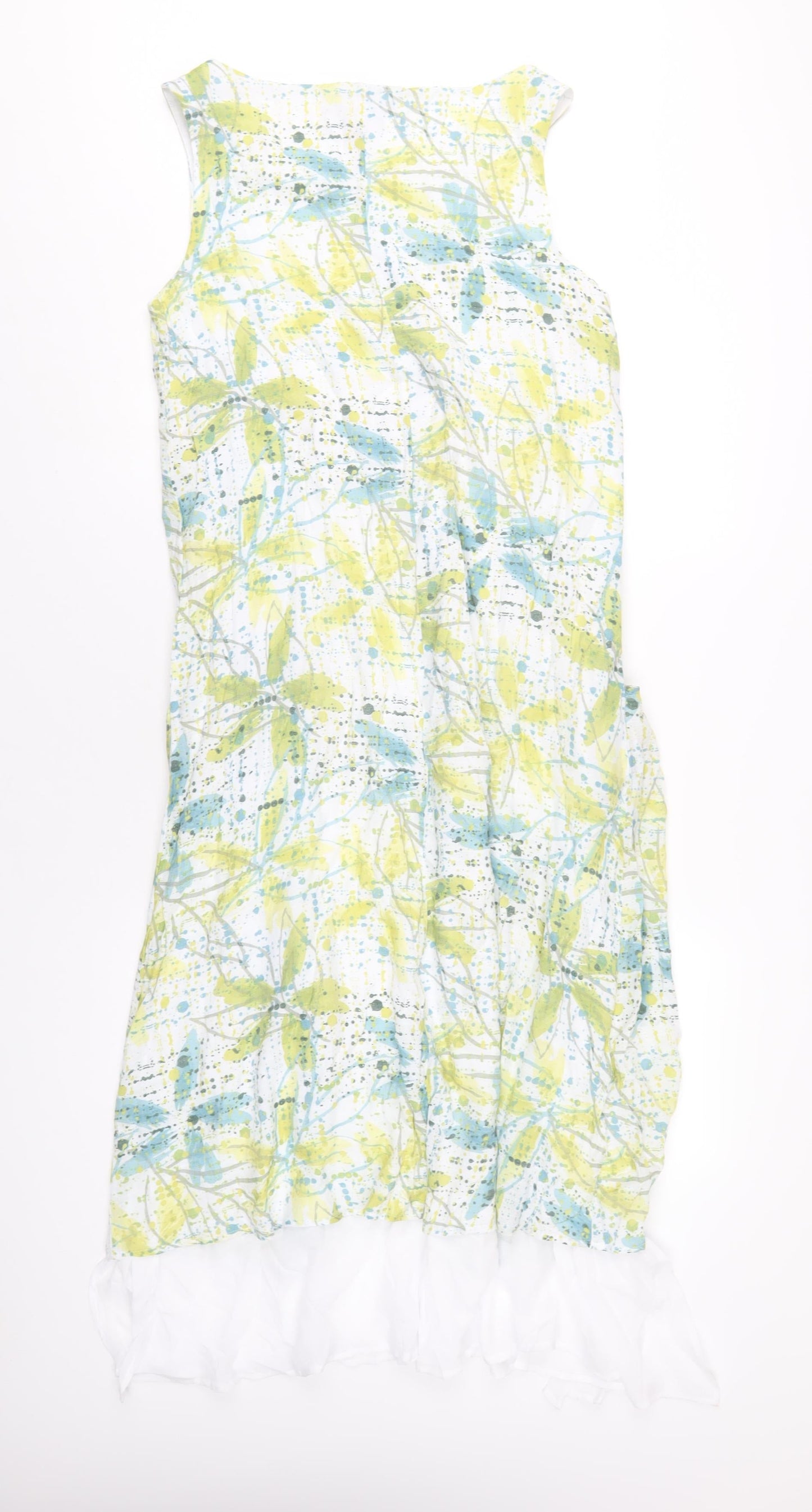 Klass Womens Multicoloured Geometric Viscose A-Line Size 12 Round Neck Pullover