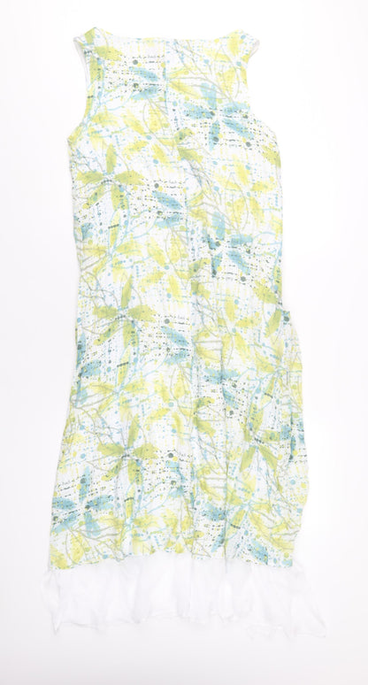 Klass Womens Multicoloured Geometric Viscose A-Line Size 12 Round Neck Pullover