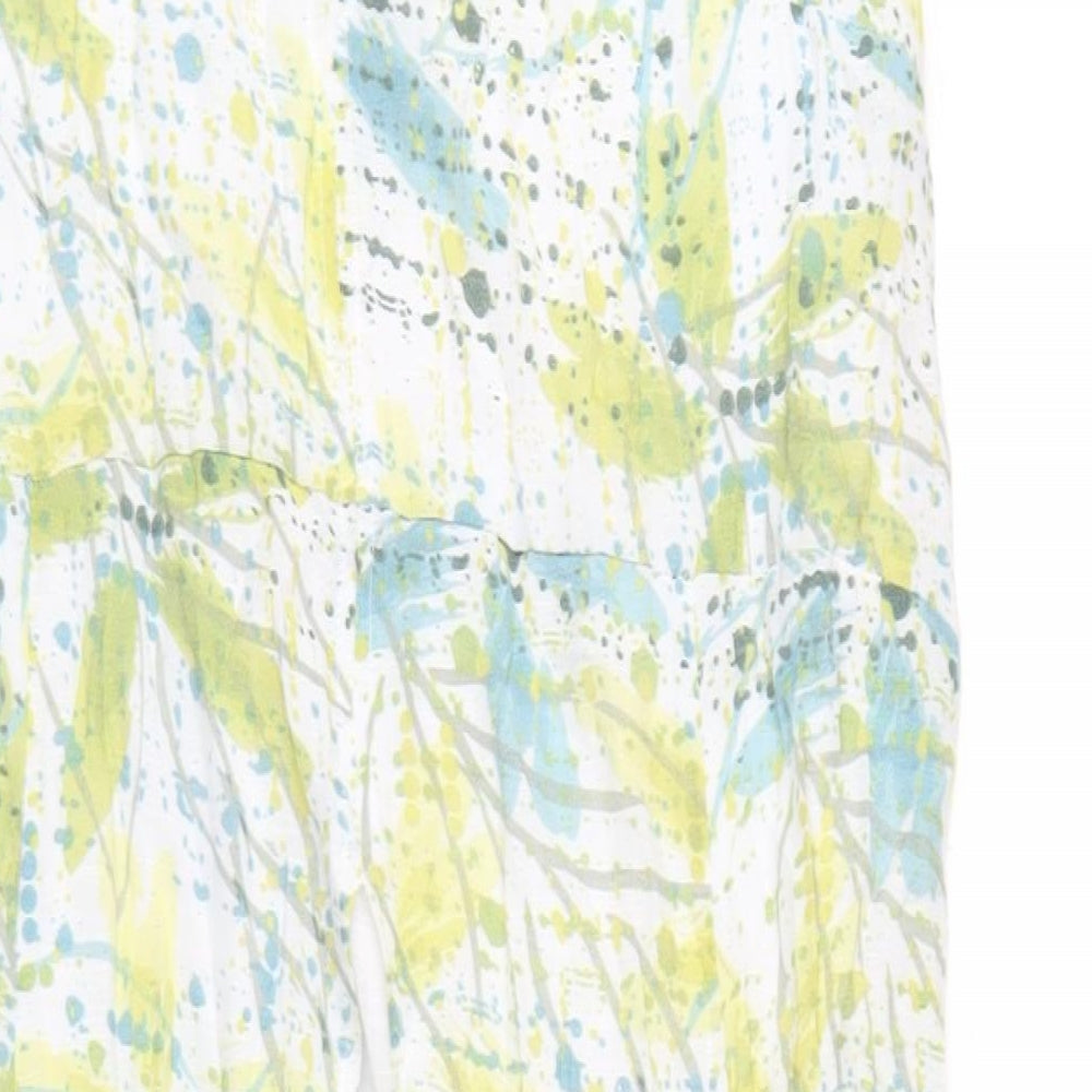 Klass Womens Multicoloured Geometric Viscose A-Line Size 12 Round Neck Pullover