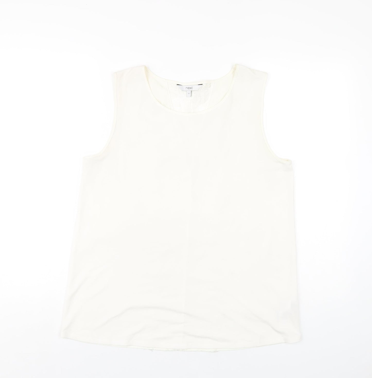 Womens UK Size 12 NEXT Ivory Basic Tank