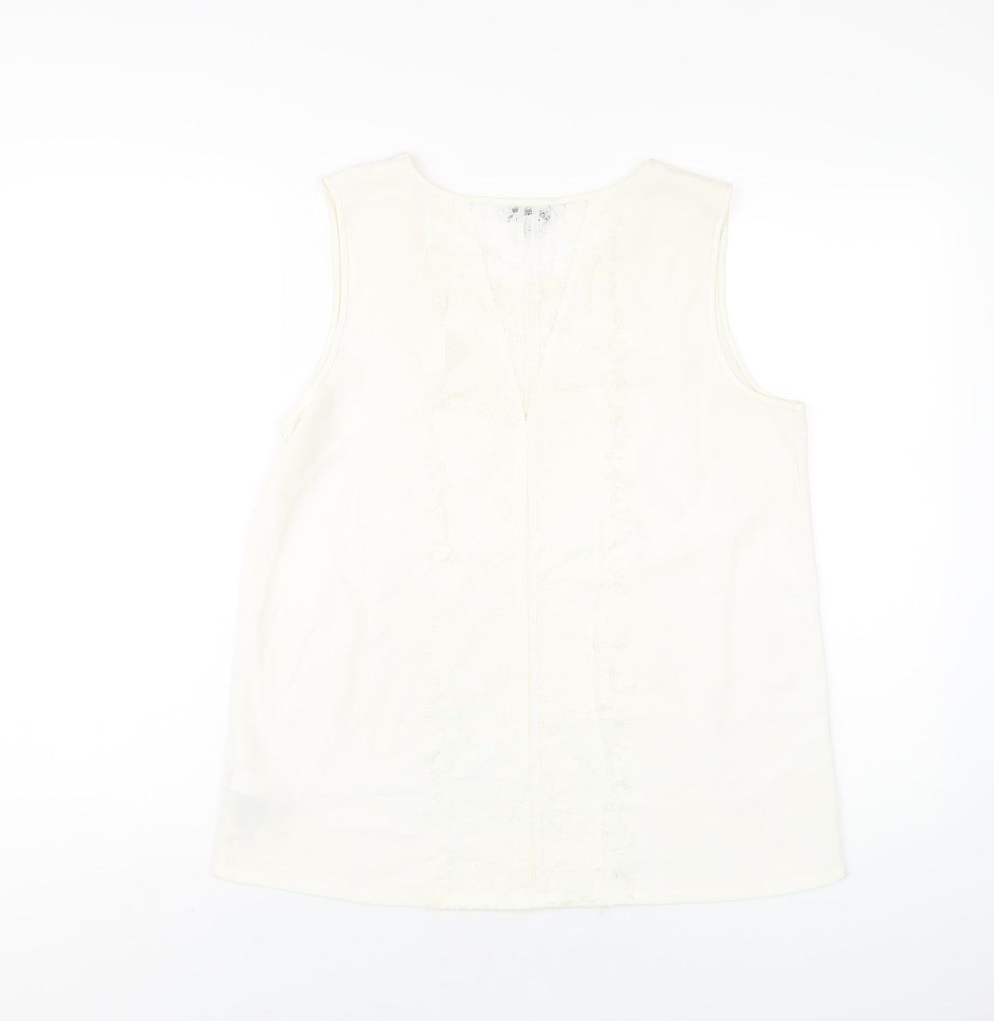 Womens UK Size 12 NEXT Ivory Basic Tank