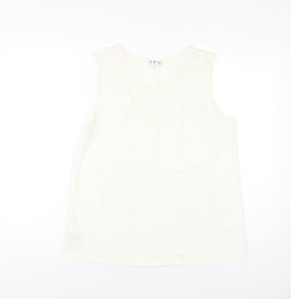 Womens UK Size 12 NEXT Ivory Basic Tank