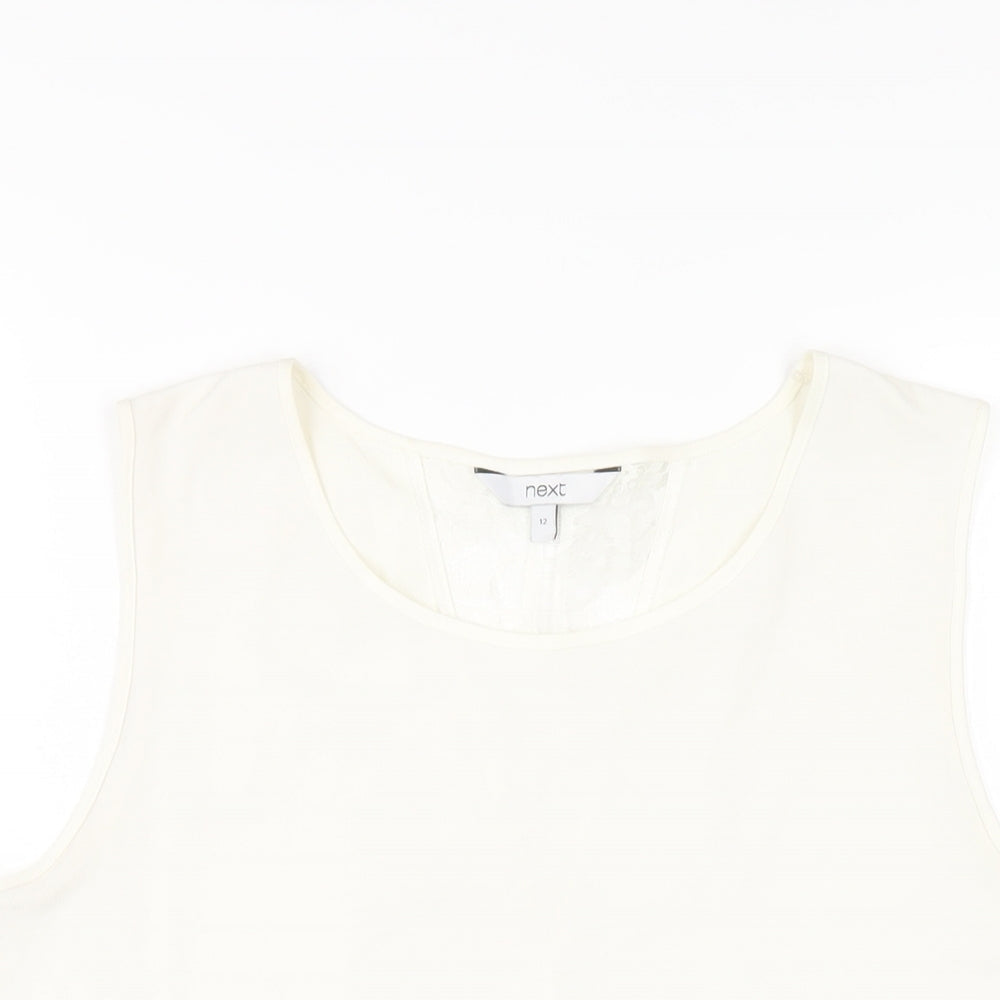 Womens UK Size 12 NEXT Ivory Basic Tank