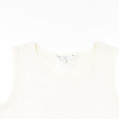 Womens UK Size 12 NEXT Ivory Basic Tank