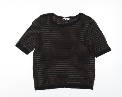 Womens UK Size 4 Gerard Darel Black Basic T-Shirt