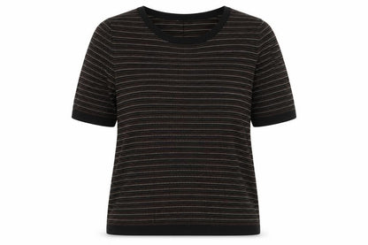 Womens UK Size 4 Gerard Darel Black Basic T-Shirt