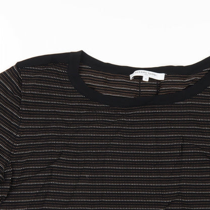 Womens UK Size 4 Gerard Darel Black Basic T-Shirt