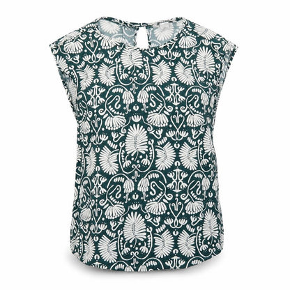 Womens UK Size 4 H&M Green Basic T-Shirt