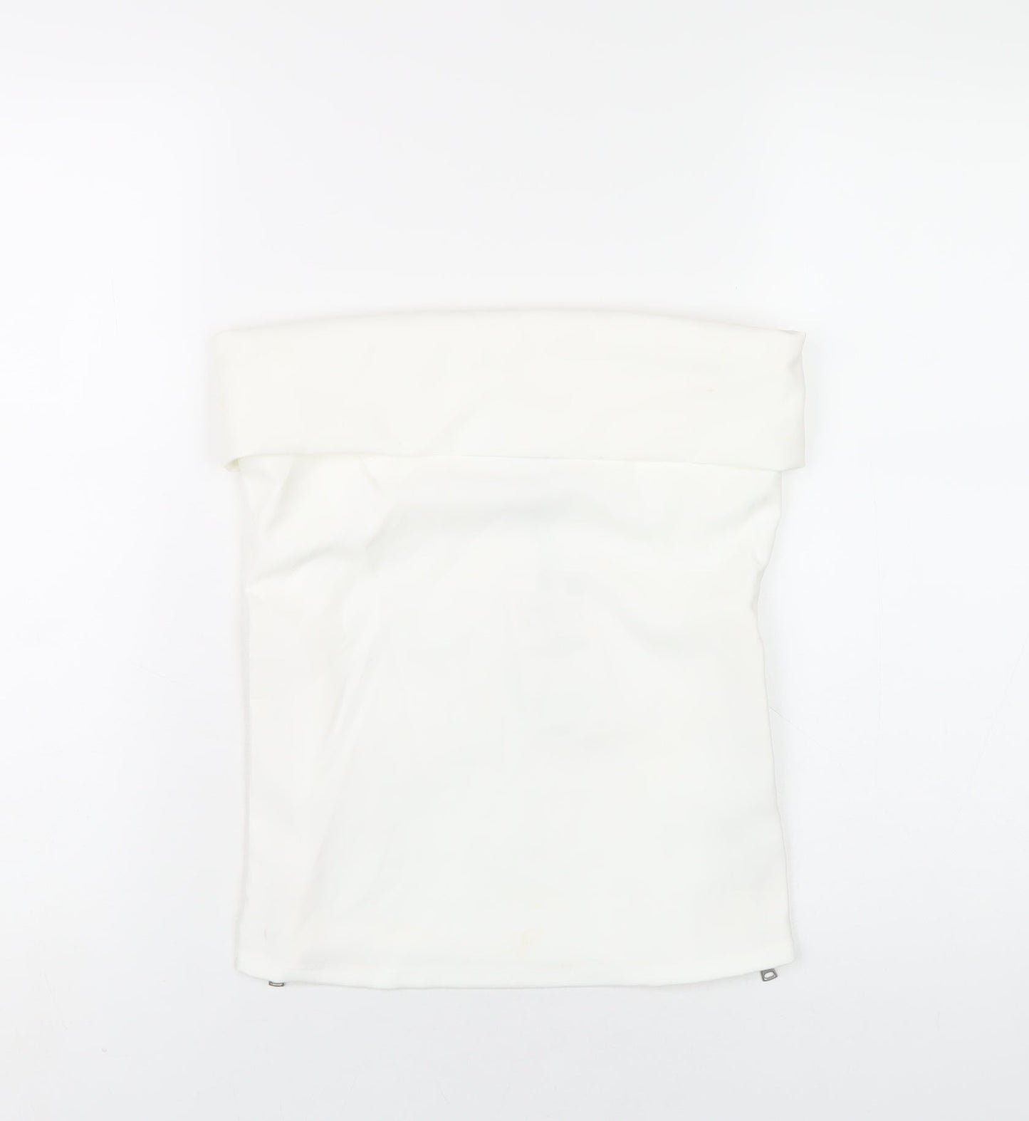 Womens UK Size S Zara White Basic T-Shirt