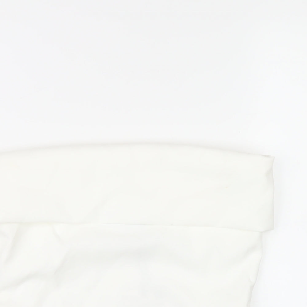Womens UK Size S Zara White Basic T-Shirt