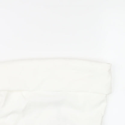Womens UK Size S Zara White Basic T-Shirt