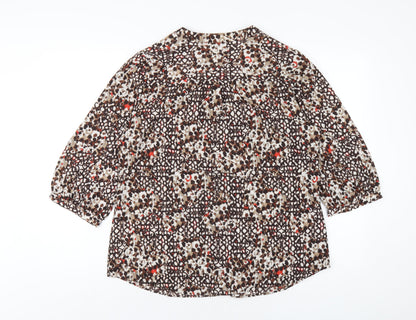 Womens UK Size 14 Classic Multicoloured Basic Blouse