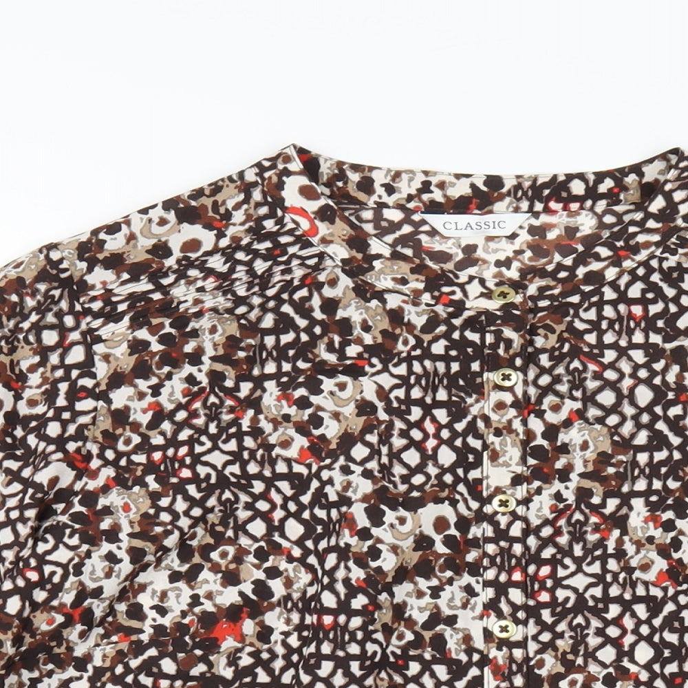 Womens UK Size 14 Classic Multicoloured Basic Blouse