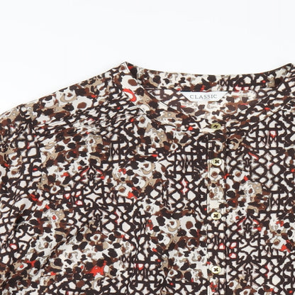 Womens UK Size 14 Classic Multicoloured Basic Blouse
