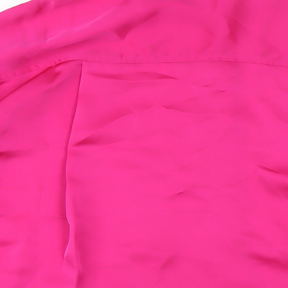 Womens UK Size 14 Be Beau Pink Basic Button-Up