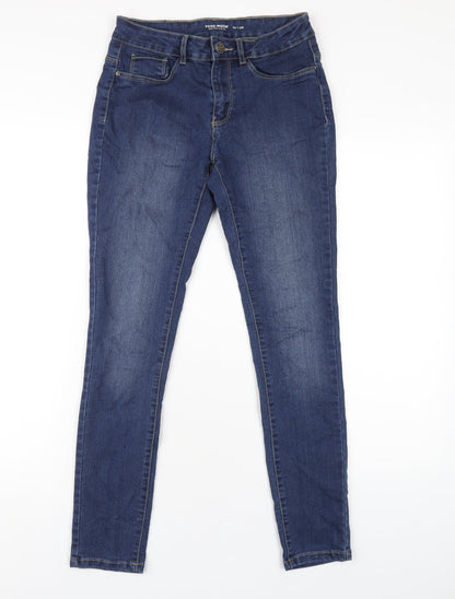Womens UK Size M VERO MODA Regular Fit Skinny Blue Jeans
