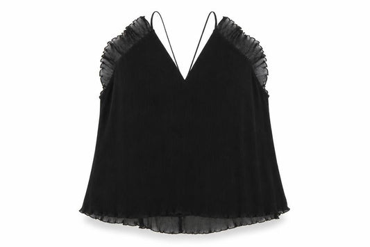 Alice McCall Womens Black Polyester Camisole T-Shirt Size 14 V-Neck
