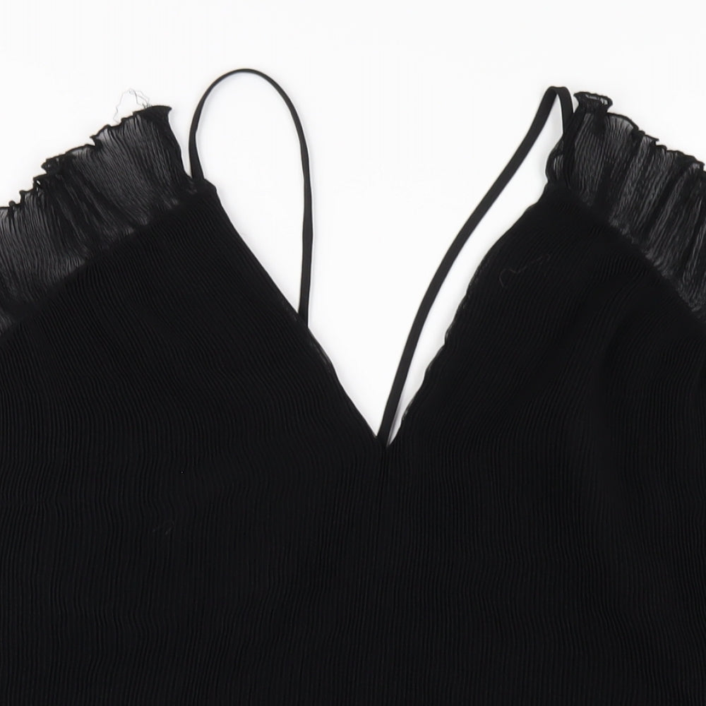 Alice McCall Womens Black Polyester Camisole T-Shirt Size 14 V-Neck