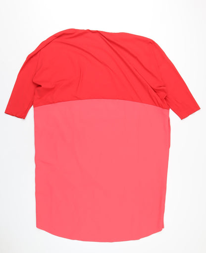 Hope Womens Pink Polyamide A-Line Size 18 Round Neck Pullover