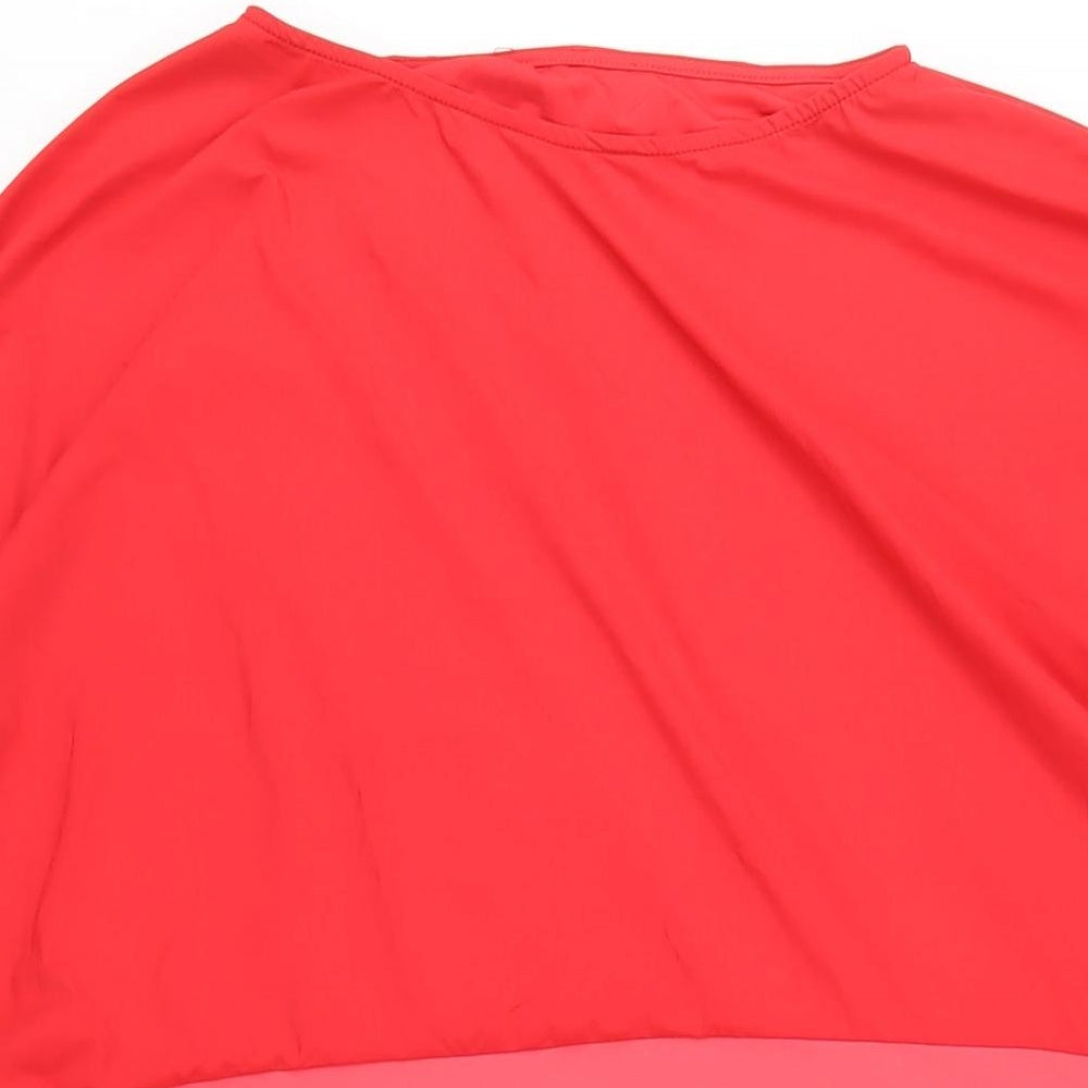 Hope Womens Pink Polyamide A-Line Size 18 Round Neck Pullover
