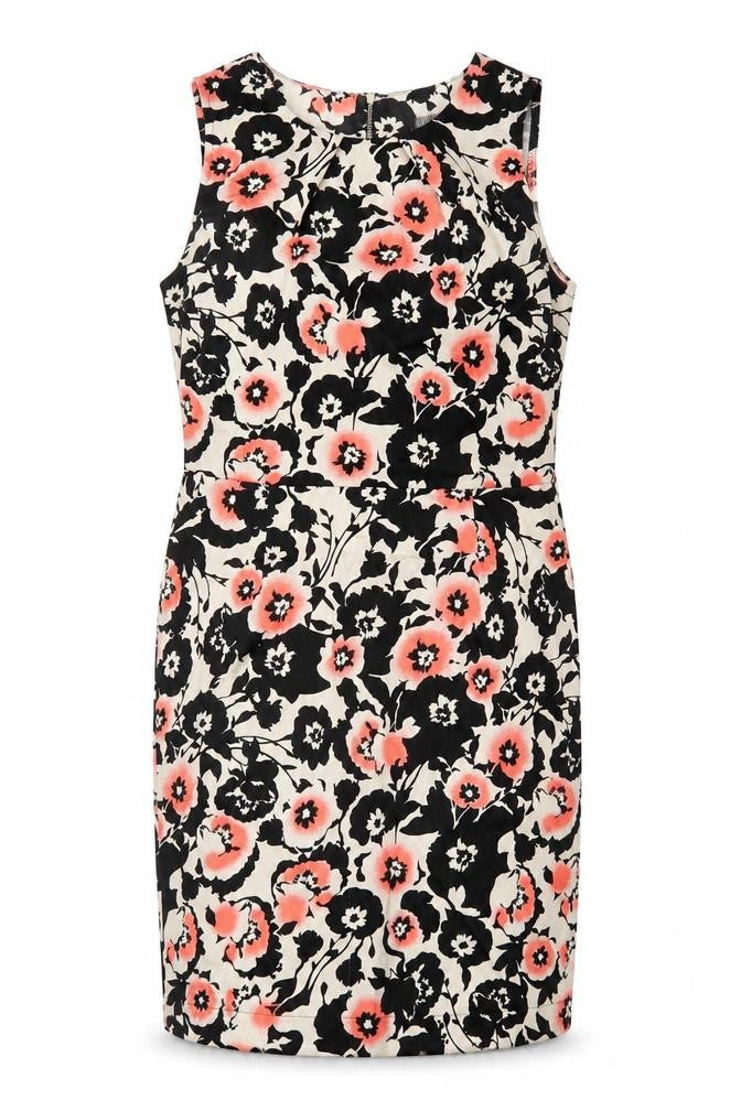 Apricot Womens Multicoloured Floral Polyester Pencil Dress Size 12 Round Neck Zip