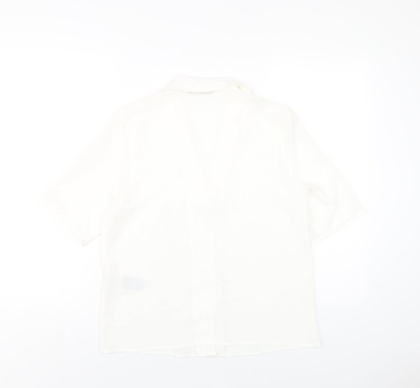 Womens UK Size 8 Only White Basic Button-Up