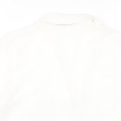 Womens UK Size 8 Only White Basic Button-Up