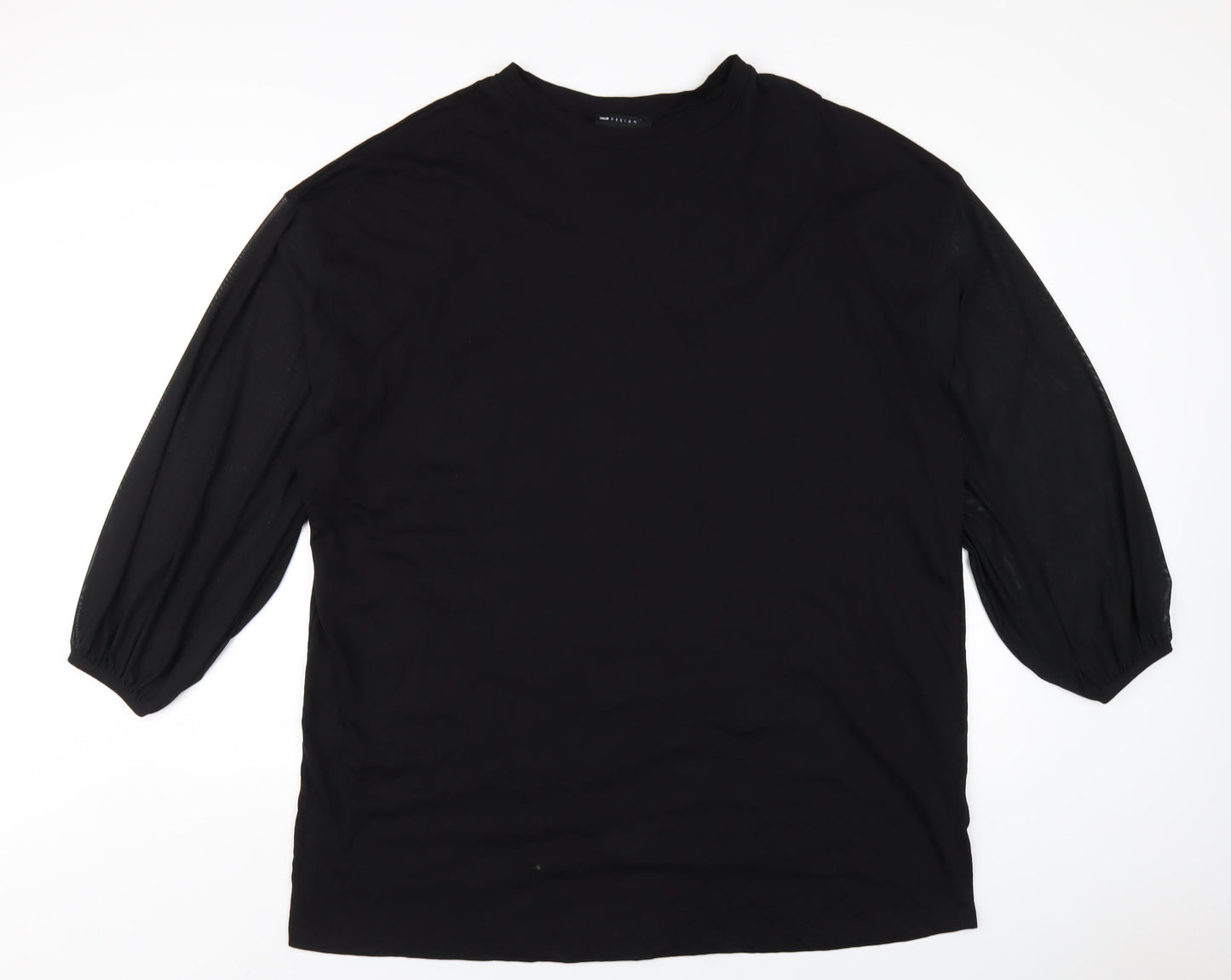 ASOS Womens Black Cotton T-Shirt Dress Size 12 Round Neck Pullover