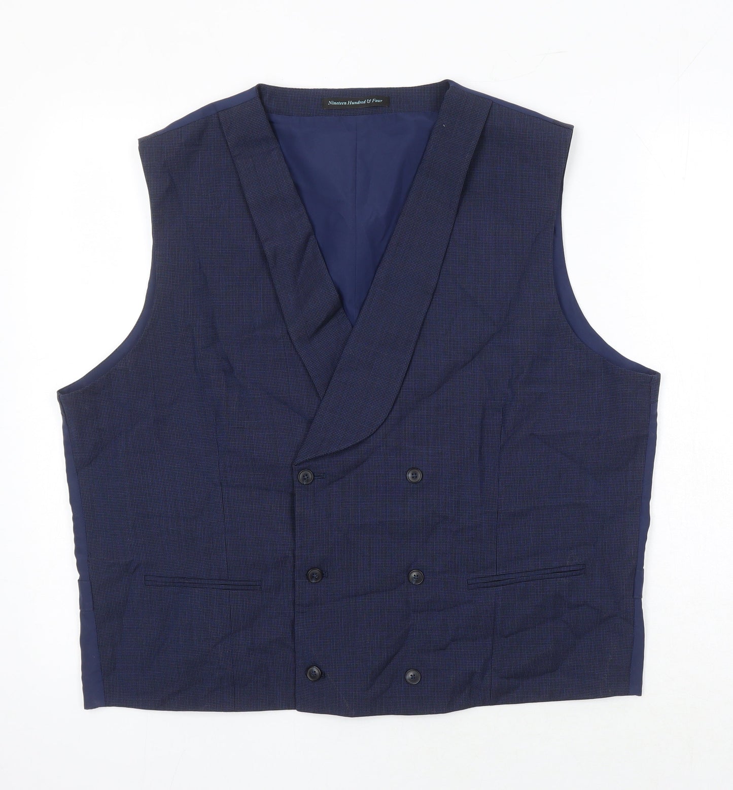 1904 Mens Blue Wool Jacket Suit Waistcoat Size XL Regular