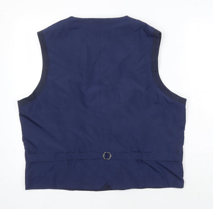 1904 Mens Blue Wool Jacket Suit Waistcoat Size XL Regular