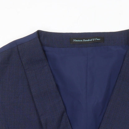 1904 Mens Blue Wool Jacket Suit Waistcoat Size XL Regular