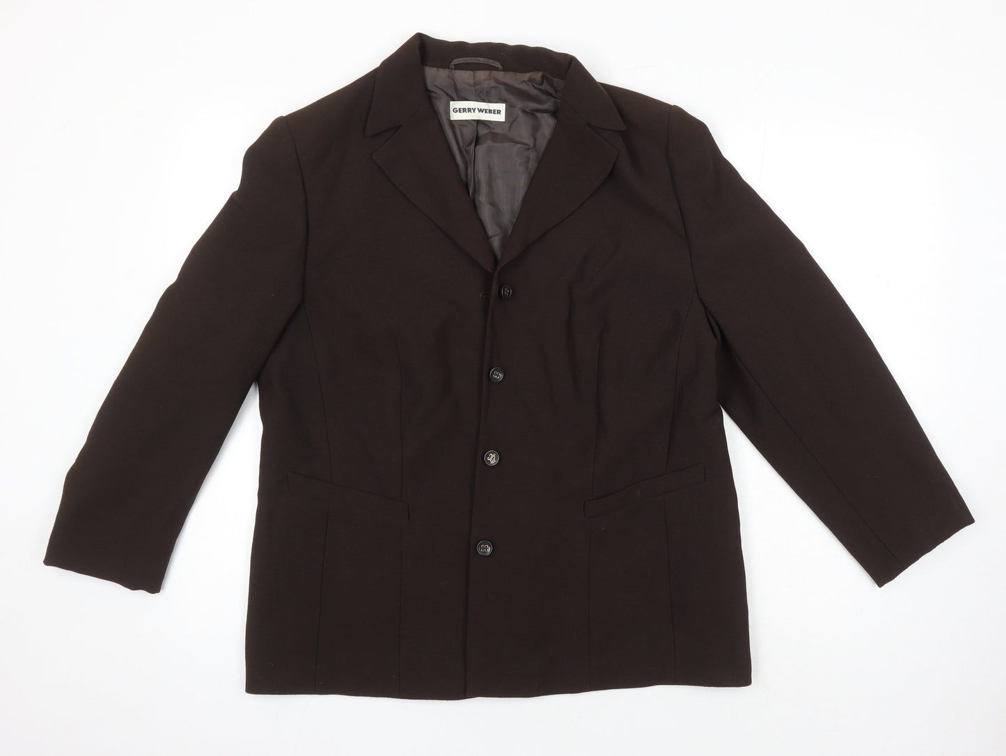 Gerry Weber Womens Brown Jacket Blazer Size 18