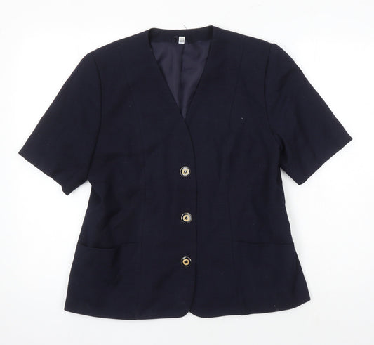 First avenue Womens Blue Jacket Blazer Size 14