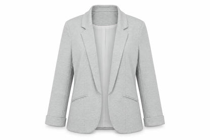 Front view of Miss Selfirdge women’s grey jacket blazer, size UK 10