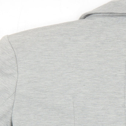 Brand and care label for Miss Selfirdge women’s grey jacket blazer, size UK 10