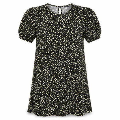 Marks & Spencer Womens Ivory Geometric Viscose A-Line Size 16 Round Neck
