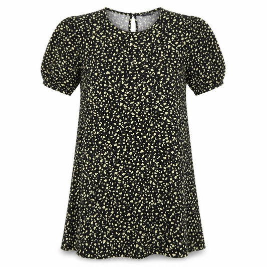 Marks & Spencer Womens Ivory Geometric Viscose A-Line Size 16 Round Neck