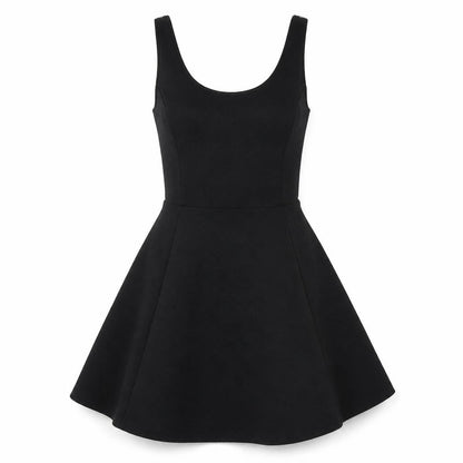 H&M Womens Black Polyester A-Line Size 10 Scoop Neck