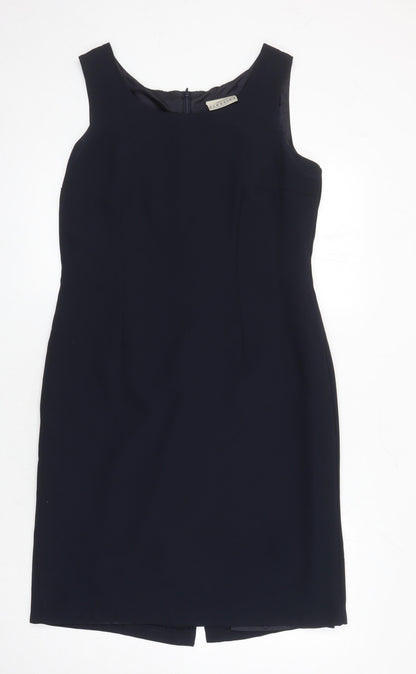 Modern Classics Womens Blue Polyester Pinafore/Dungaree Dress Size 14 Scoop Neck