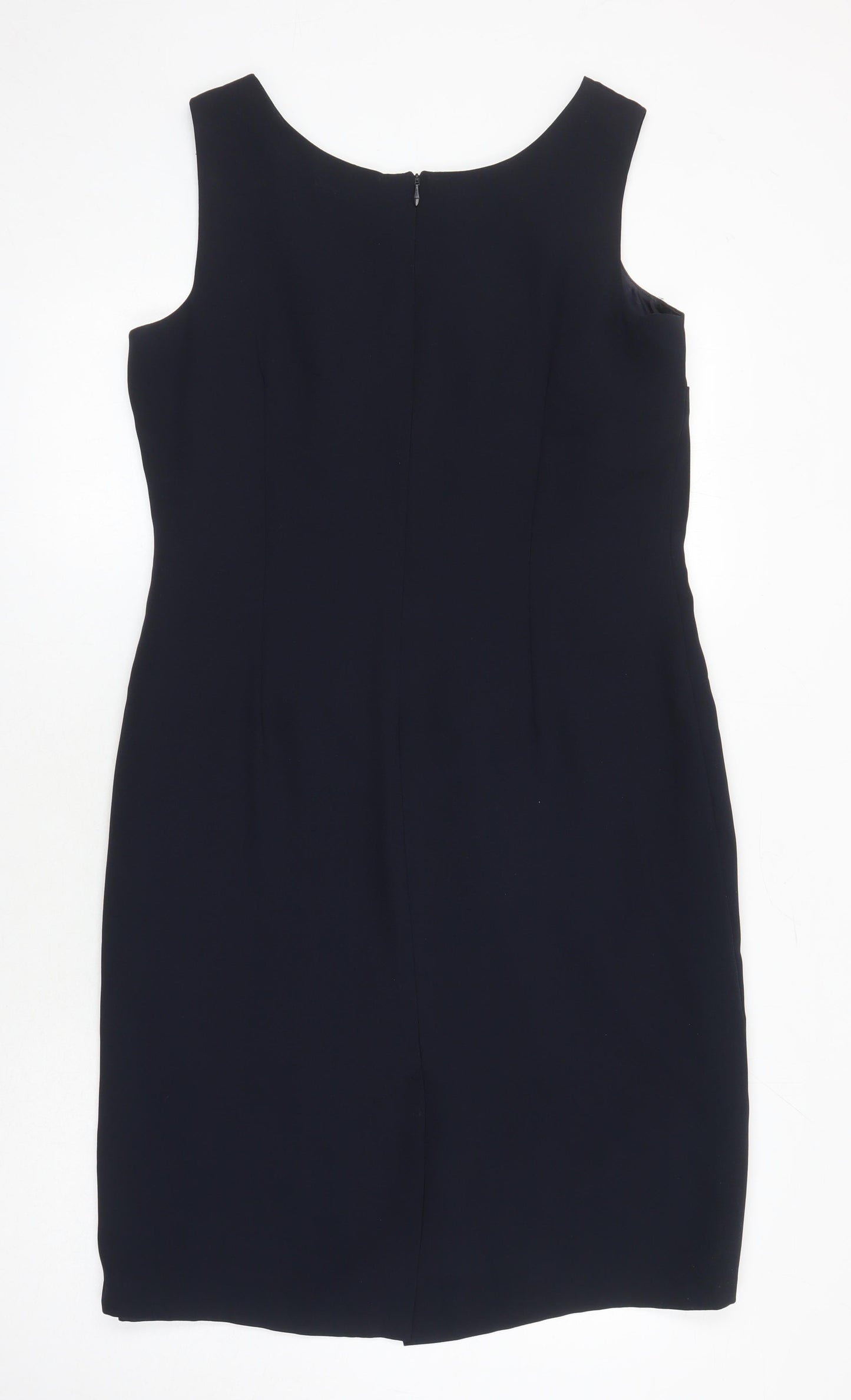Modern Classics Womens Blue Polyester Pinafore/Dungaree Dress Size 14 Scoop Neck