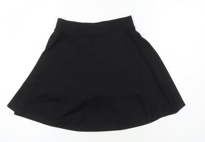 NEXT Girls Black Polyester A-Line Skirt Size 11 Years Regular - Elasticated waist