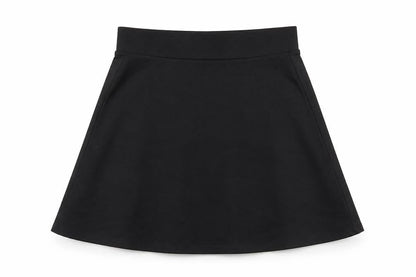 Next Girls Black Polyester A-Line Skirt Size 11 Years Regular - Elasticated waist